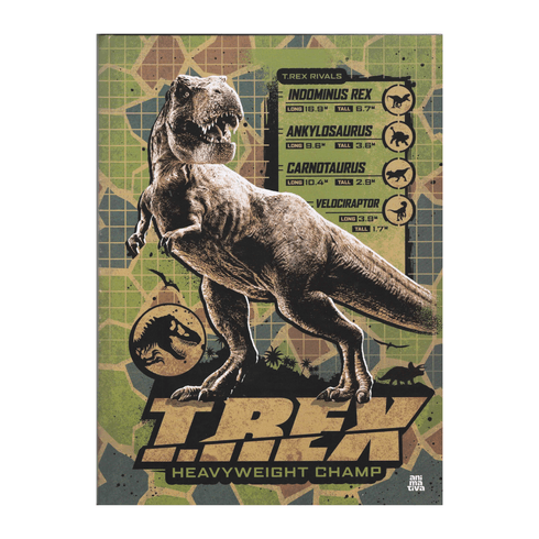 Caderno Costurado Capa Dura 1x1 - 80 Folhas - Jurassic World